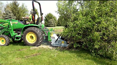 A hydrostatic transmission allows easy operation. . Homemade tractor tree saw